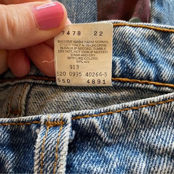 Levis Vintage Jeans Waist 29 30 Womens Size 8 10 Handnade Upcycled Levi’s Rare - Picture 10 of 14
